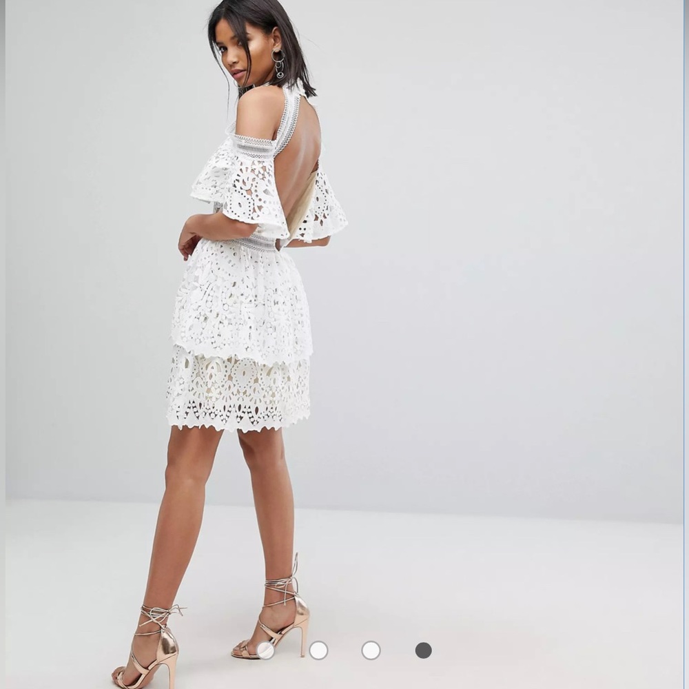 Elliatt Lace Frill Dress NWOT